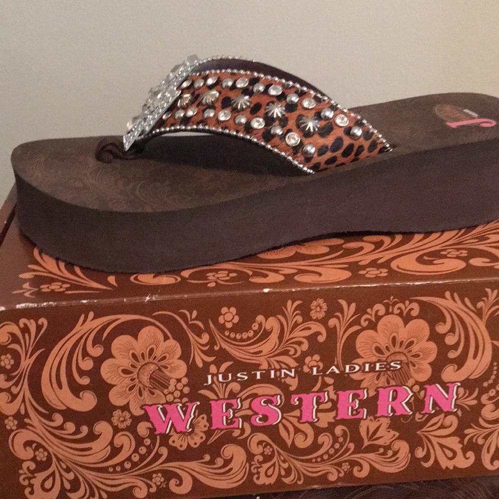 Justin ladies western sandal